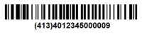 GLN in GS1-128 Barcode codiert