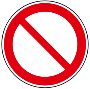 Verbotszeichen – Etikettenwissen